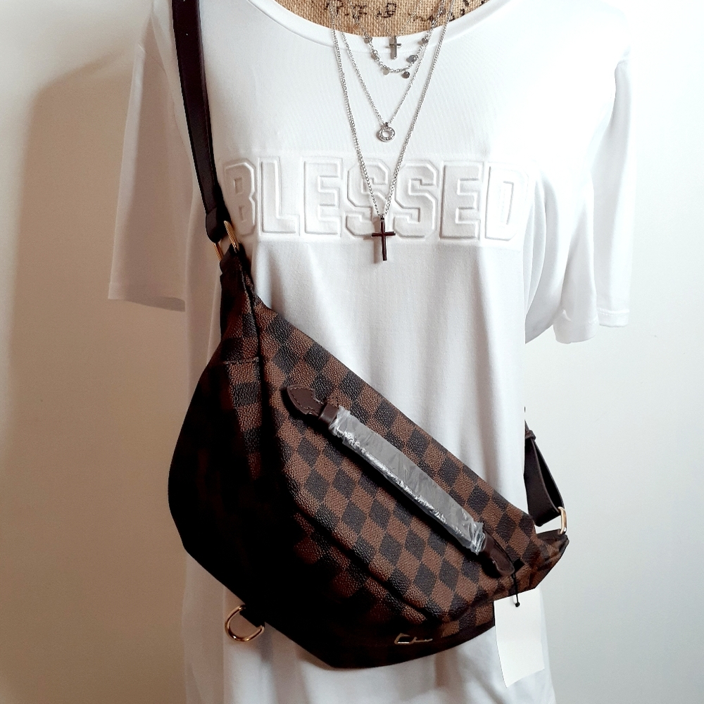 Checkered Fanny+FREE "BLESSED"TShirt